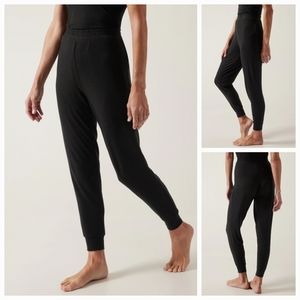 Athleta Nighttime Bliss Sleep Jogger Womens Size XXS Black Elastic Waistband